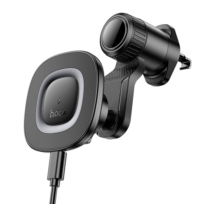 hoco. 15W Magnetic Wireless Charging Phone Holder for Air Vent Hook Locking