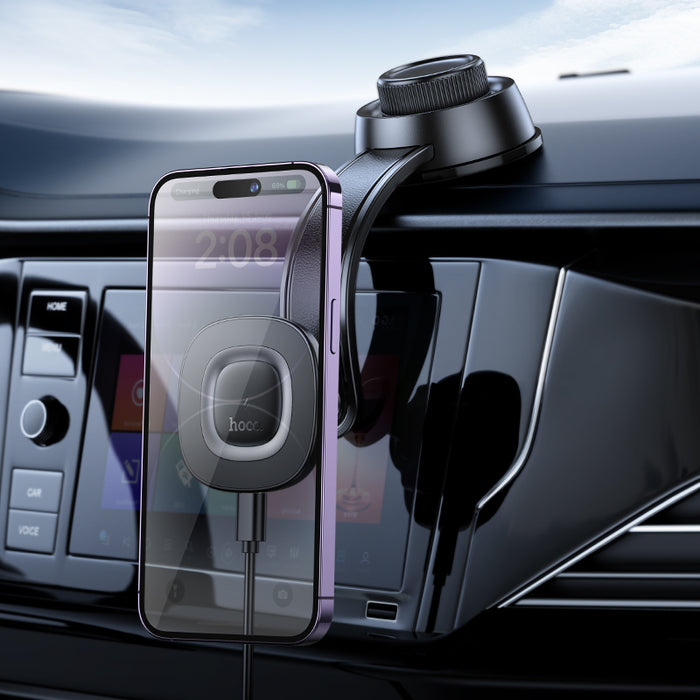 hoco. 15W Magnetic Wireless Charging Phone Holder for Dashboard