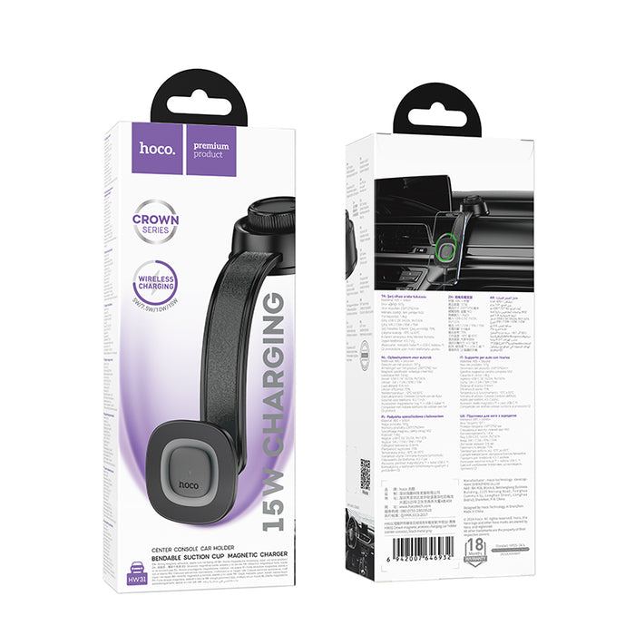 hoco. 15W Magnetic Wireless Charging Phone Holder for Dashboard