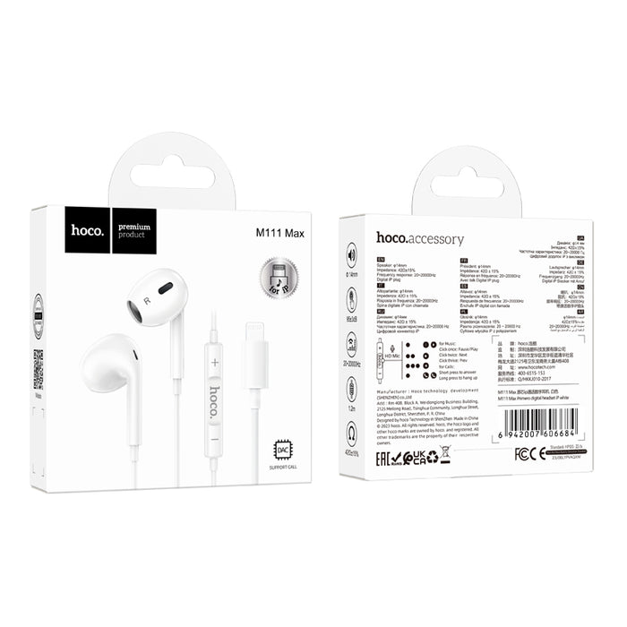 Wired Lightning Earphone w/ Plug-And-Play (No Need Bluetooth) (M111 MAX)