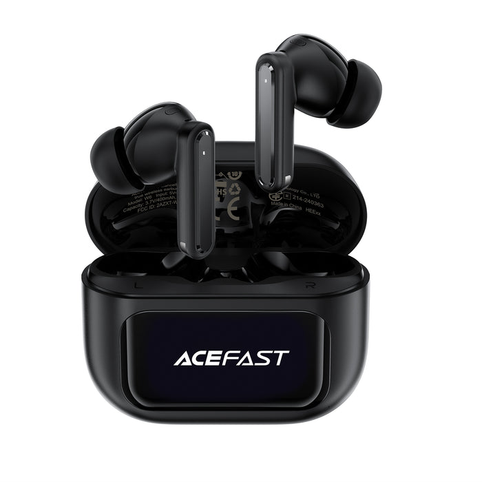 Premium TWS Earbud with Smart Screen, AI Smart ANC Noise Cancellation -35dB, IPX4 Waterproofing, 8 Hours (W6)