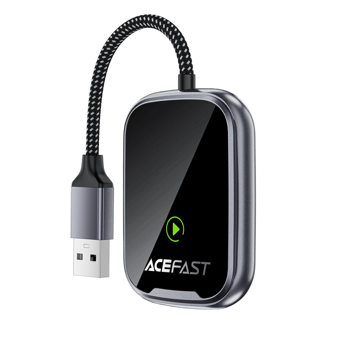 Wireless Adaptor for Apple CarPlay & Android Auto with USB-A & USB-C Plug (QC1)