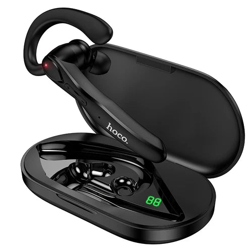Bluetooth Single Earphone with ENC Noise Cancelling, 19 Hours, LED Display Battery Case (DES60)