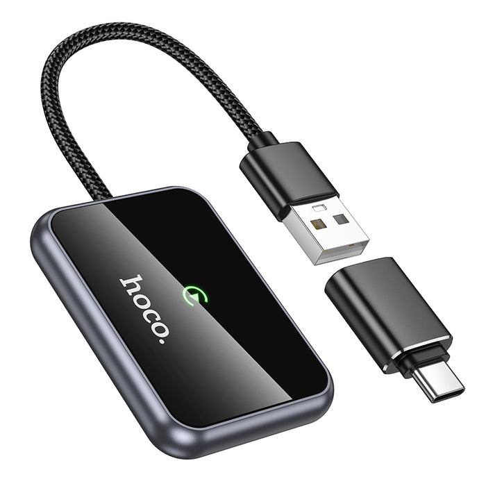 hoco. Wireless Adapter for Apple CarPlay with USB-A & USB-C Connectors