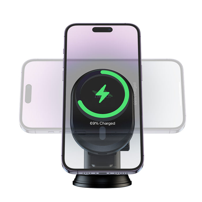 15W Magnetic MagSafe Compatible Wireless Charging Phone Holder with All-in-1 Kit for Windshield, Dashboard, Air Vent (DCA71)