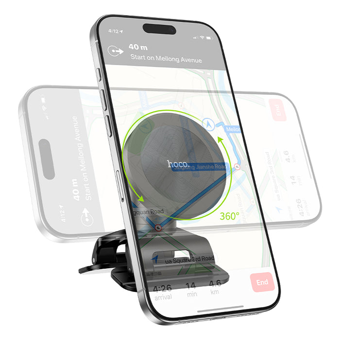 Magnetic Dashboard Phone Holder with Double-Leg Support Base, Ideal for Curved Dashboard (H97)
