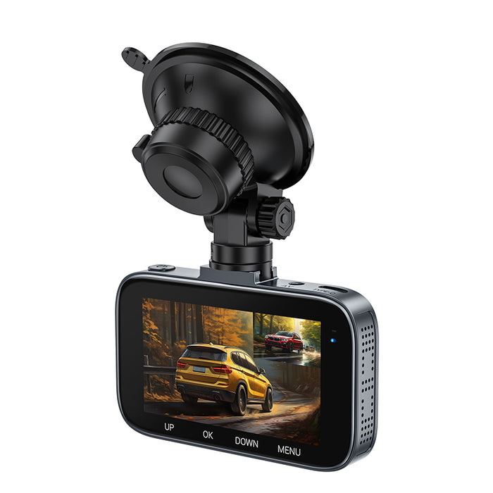 hoco. Front and Rear Dash Camera for Car with 3 inch IPS HD Display, 1080P/30FPS