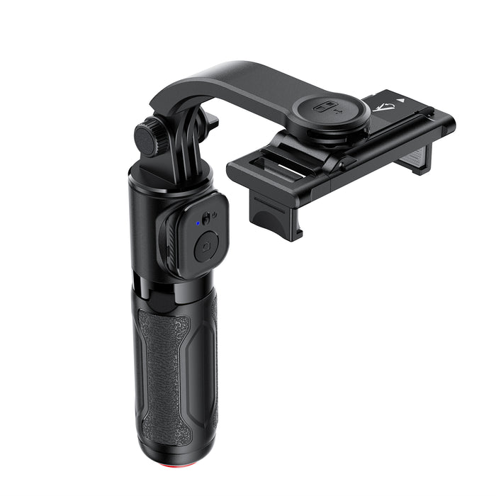 Premium 0.63m Selfie Stick with Drop-to-Open Tripod | Mini Portable Aluminum Stand with Bluetooth Remote (E43)