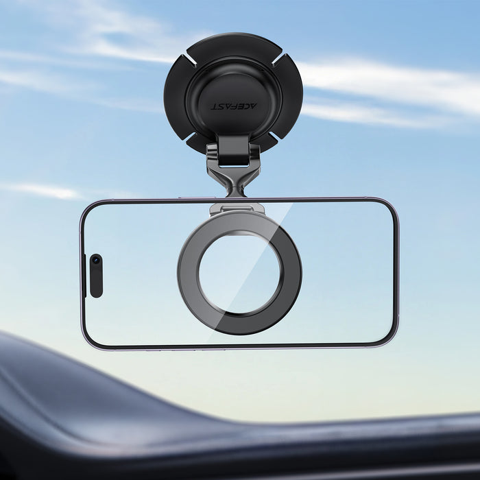 15W Magnetic Wireless Car Charger | Foldable 3-Axis Dashboard Phone Mount (D65)