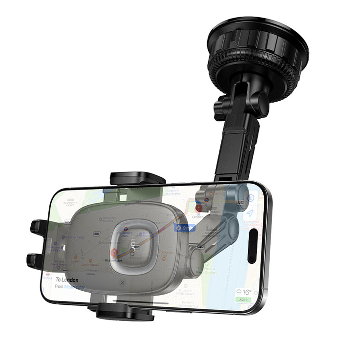 Extra Long Arm Phone Holder for Windshield & Dashboard (H89) Ideal for Commercial Vehicle, Truck, Large SUV
