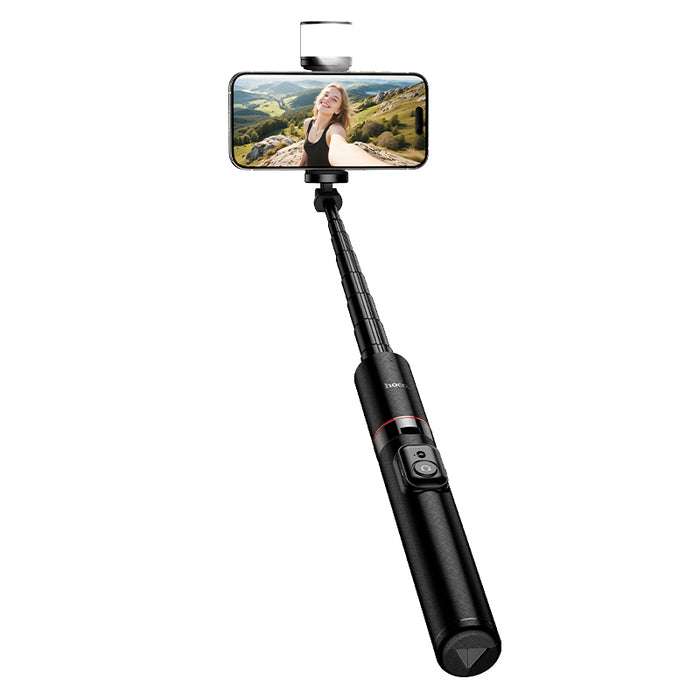 Premium Bluetooth Selfie Stick with 1.36m Tripod, Dual-Color LED Fill Light (K34)