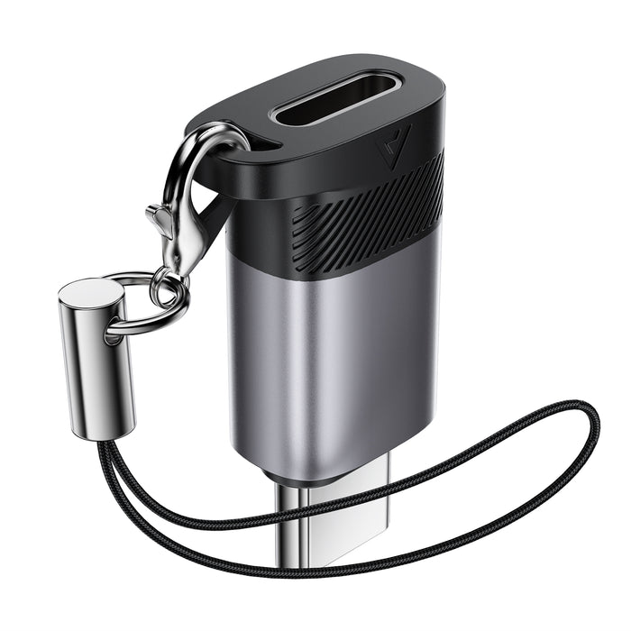 Premium Nylon Braided Lightning to USB-C Adapter | 60W Fast Charging & Data Sync Dongle (J19)