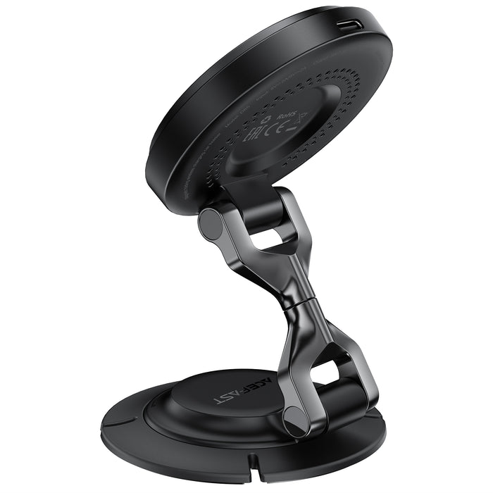 15W Magnetic Wireless Car Charger | Foldable 3-Axis Dashboard Phone Mount (D65)