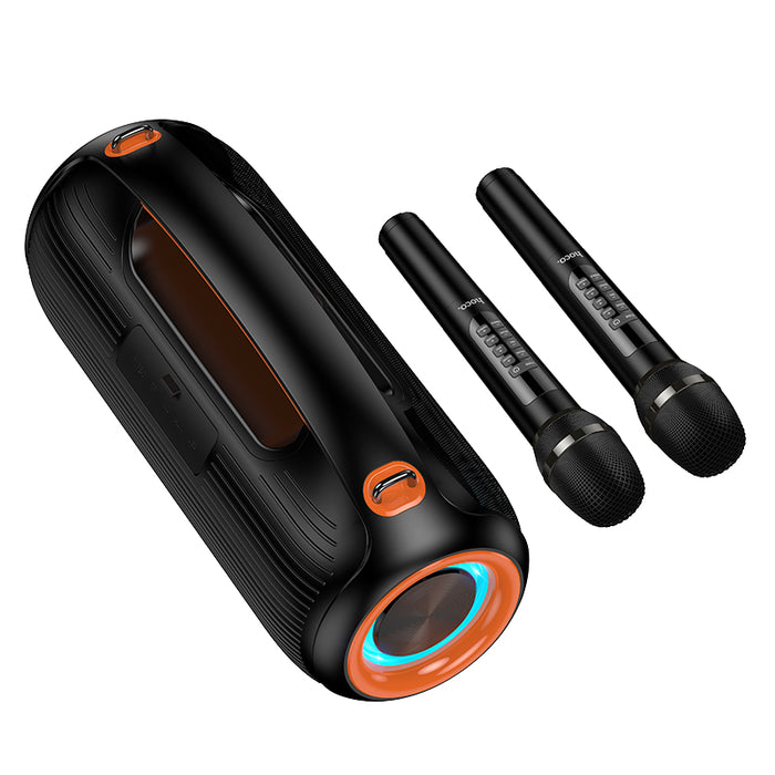 Hoco Portable Party Speaker | 60W RMS Karaoke System | Dual Wireless Mics | IPX5 Waterproof