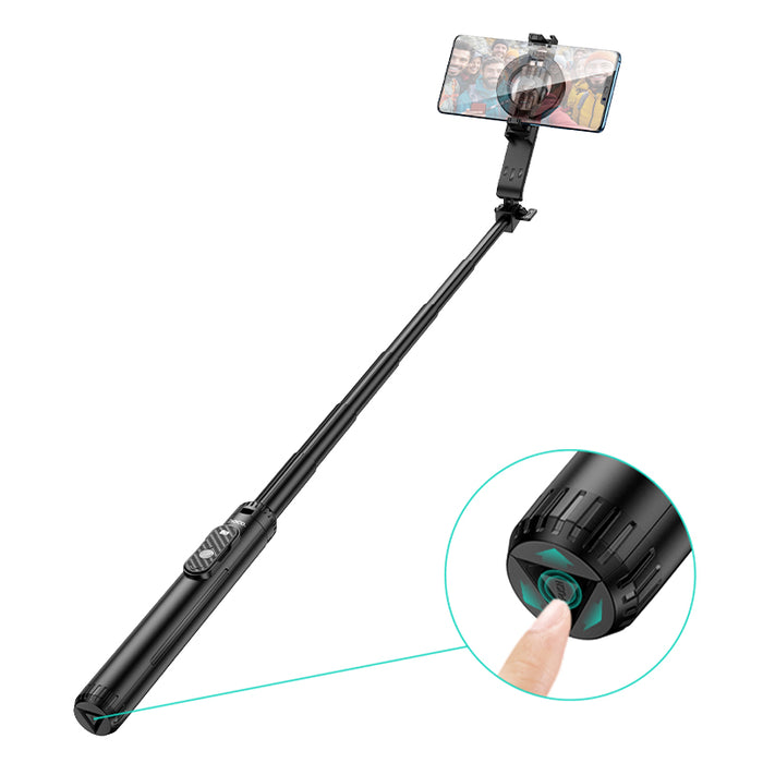 hoco. Premium Bluetooth Selfie Stick w/ 1.5m Tripod, V5.2 Remote, Magnetic Phone Holder