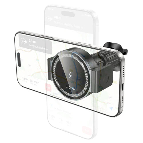 15W Wireless Charging Magnetic 2-in-1 Air Vent Phone Holder – Magnetic or Clamp Mount (HW35)