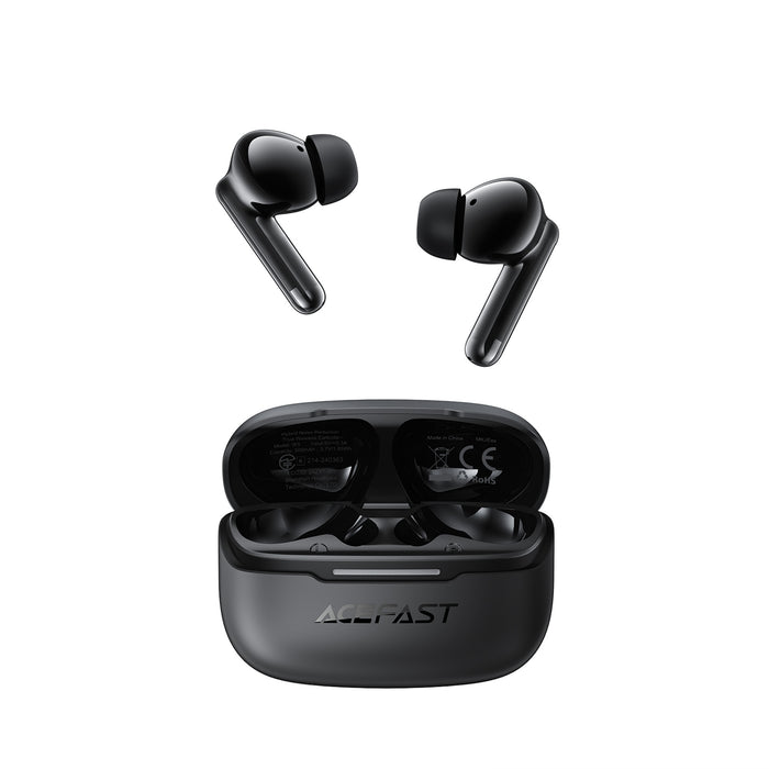 Premium TWS Earbud with 6 Mic, Hybrid ANC Noise Cancellation -52dB, IPX4 Waterproofing, 6 Hours, 10 Min Fast Charging (W5)