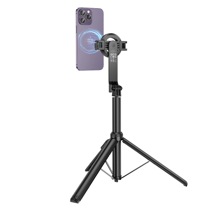 hoco. Premium Bluetooth Selfie Stick w/ 1.5m Tripod, V5.2 Remote, Magnetic Phone Holder