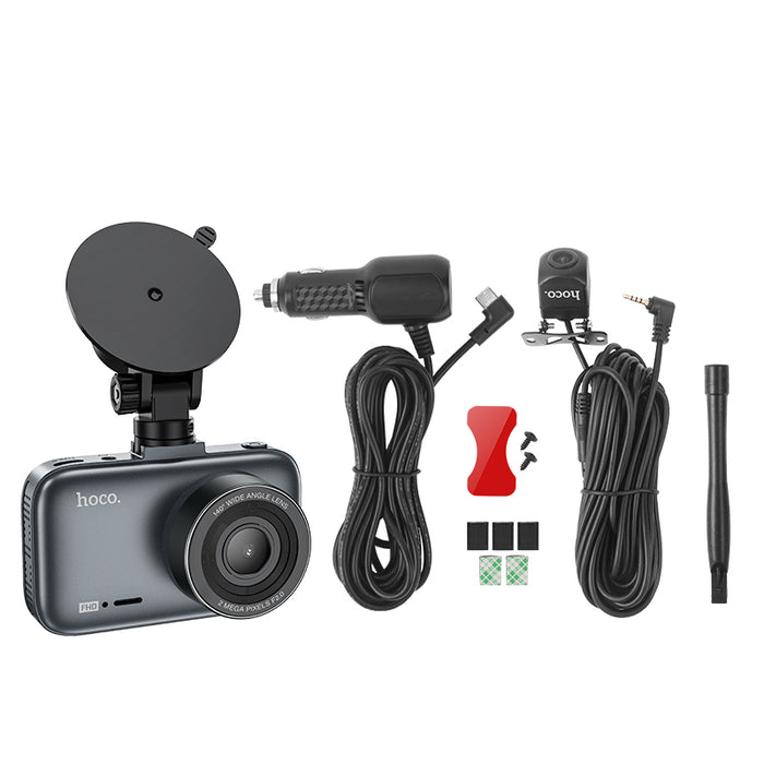 hoco. Front and Rear Dash Camera for Car with 3 inch IPS HD Display, 1080P/30FPS
