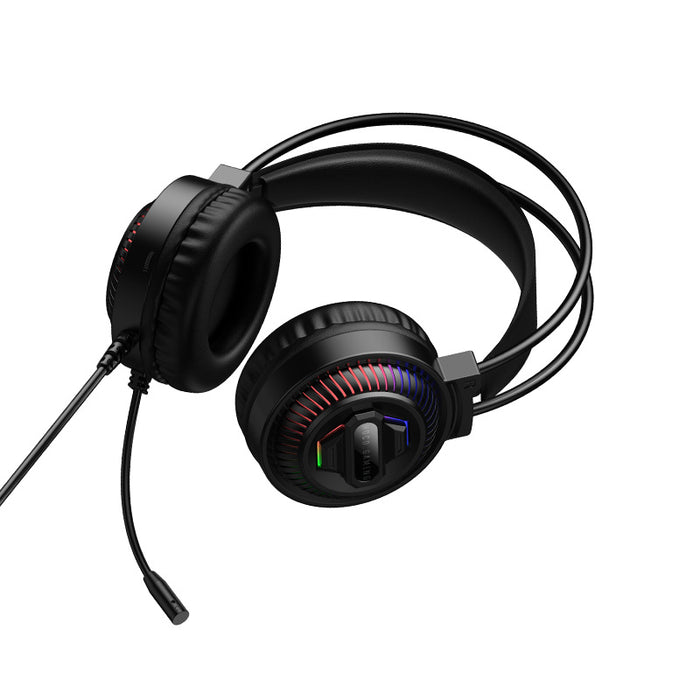 Premium Light-Weight Wired Gaming Headset with LED Light, Omnidirectional Microphone, 40mm Drivers (W118)