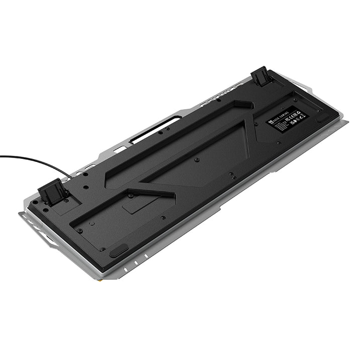 Ergonomic Wired Gaming Keyboard with RGB Rainbow Light, 6-Key Anti-Ghosting, Integrated Wrist Rest (GM702)