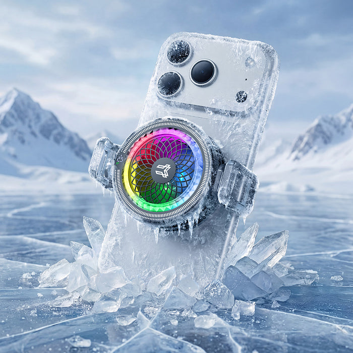 Magnetic Mobile Gaming AI Cooling Fan with RGB Light, 7300 RPM & Universal Clip (GA6)