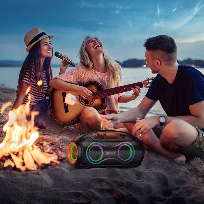 Hoco Portable Party Speaker | 60W RMS Karaoke System | Dual Wireless Mics | IPX5 Waterproof