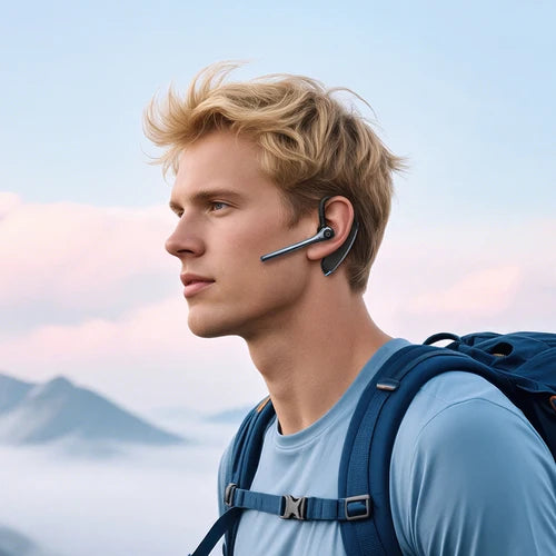 Bluetooth Single Earphone with Dual-Mic ENC Noise Cancelling, 23 Hours Battery Life (E90)