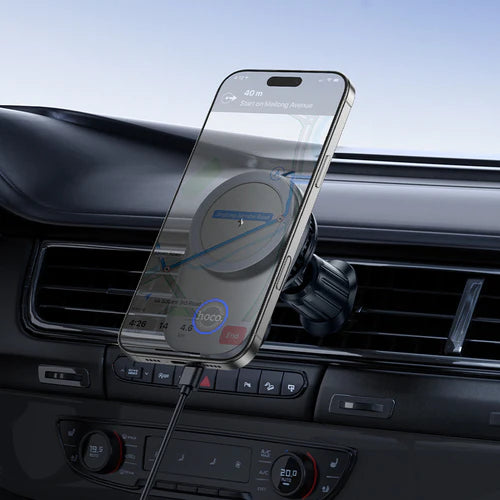 15W Magnetic Wireless Charging Air Vent Phone Holder with Active Cooling (HW36)