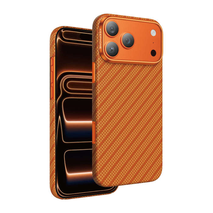 Keephone Robin Genuine Kevlar Case with Classic Stripe | 1500D Aramid Fiber & MagSafe Compatible | iPhone 17 Series (ROBIN)