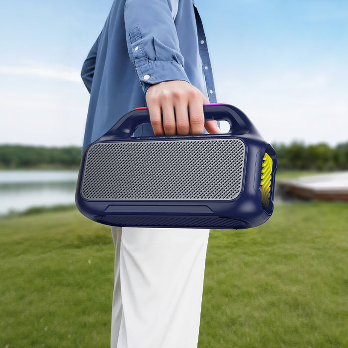 30W Powerful Bluetooth Speaker with LED RGB Light, FM / MicroSD Card / USB / Aux Inputs, TWS Mode (HC47)