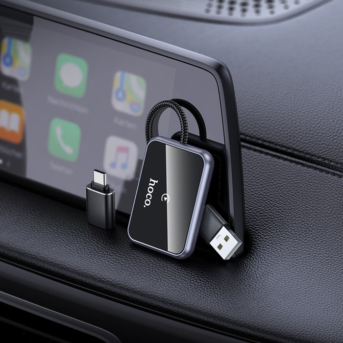 hoco. Wireless Adapter for Apple CarPlay with USB-A & USB-C Connectors