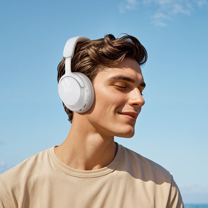 hoco. Premium Bluetooth Headset w/ 46 Hours, Lightweight Comfort Fit [White]