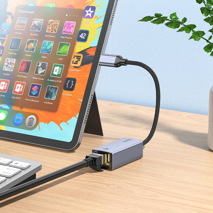 USB-C to RJ45 Ethernet Adaptor with 1000Mbps (UA37) 12cm