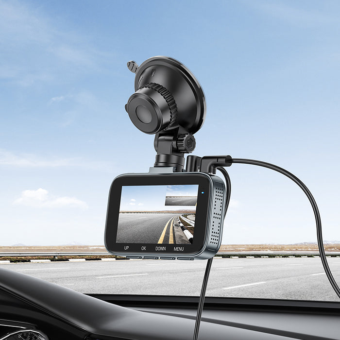 hoco. Front and Rear Dash Camera for Car with 3 inch IPS HD Display, 1080P/30FPS