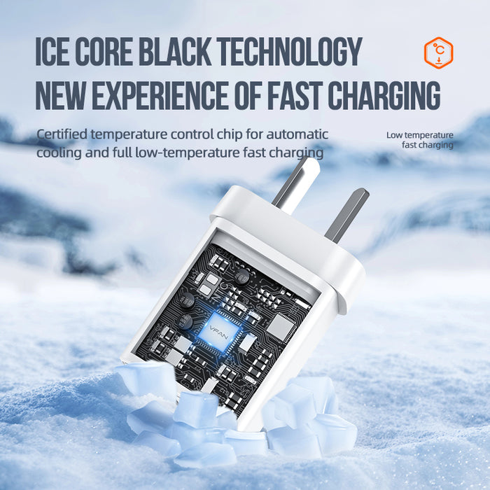 Vipfan 35W GaN Ultra Fast Charger w/ USB-C & USB-A (AU8)