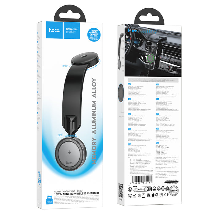 hoco. 15W Magnetic Wireless Charging Phone Holder for Dashboard