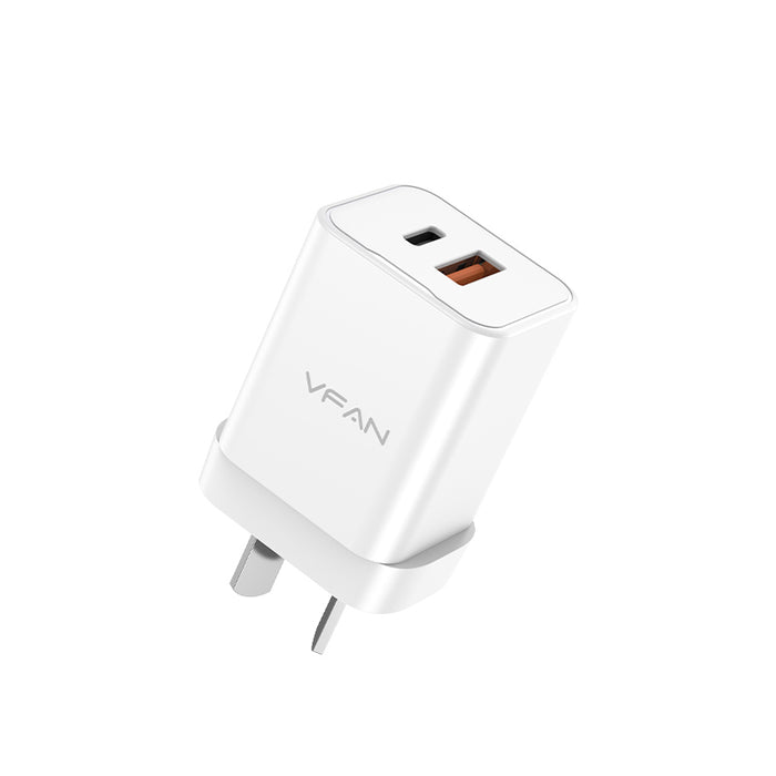 Vipfan 35W GaN Ultra Fast Charger w/ USB-C & USB-A (AU8)