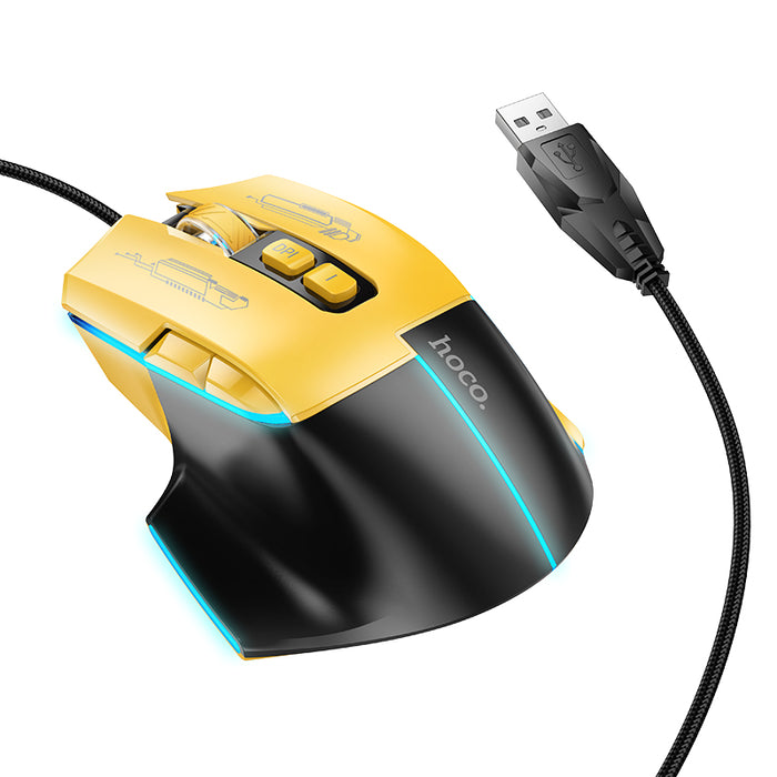 Ergonomic 7-Button Wired Gaming Mouse with LED Light, 3600 DPI (GM31)