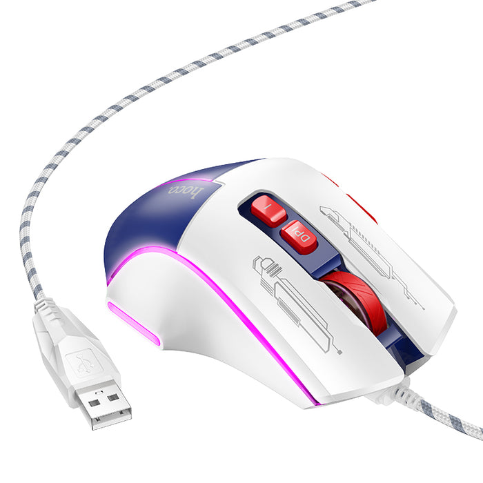 Ergonomic 7-Button Wired Gaming Mouse with LED Light, 3600 DPI (GM31)