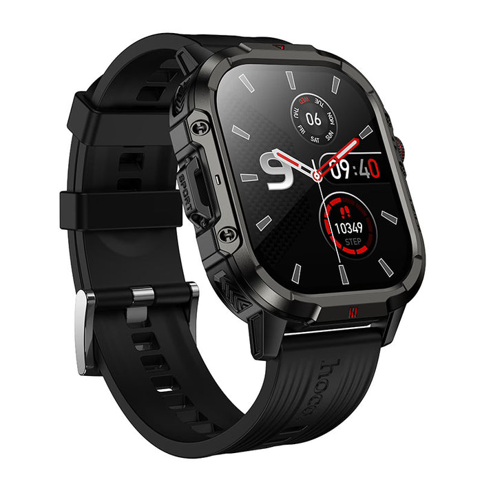 Rugged Outdoor Smart Watch with Call Feature, 1.95" HD Display, GPS, 1AMT Waterproofing (Y45)