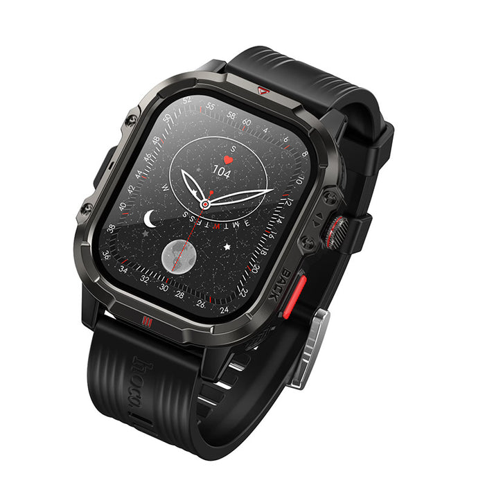 Rugged Outdoor Smart Watch with Call Feature, 1.95" HD Display, GPS, 1AMT Waterproofing (Y45)