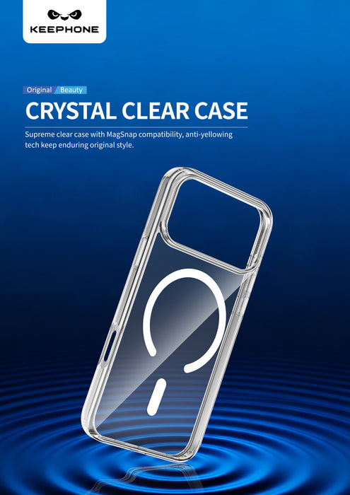 Keephone Combo 3-in-1 Ultimate Protection Kit | Anti-Yellowing MagSafe Clear Case, Screen Protector & Lens Guard | iPhone 17 Series (COMBO)