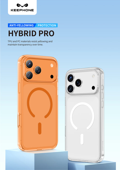Keephone Hybrid Pro Anti-Yellowing Ultra Clear TPU Case | MagSafe Compatible | iPhone 17 Series (HYBRID PRO)