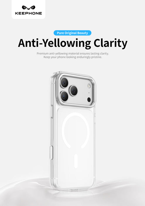 Keephone MagiCam Foldable Kickstand & Selfie Stick Case | Anti-Yellowing, MagSafe Compatible | iPhone 17 Series (MAGICAM)