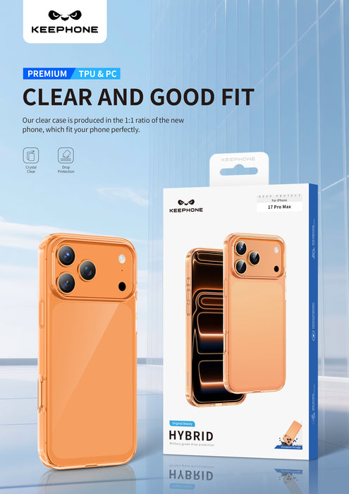 Keephone Hybrid Anti-Yellowing Ultra Clear TPU Case | iPhone 17 Series (HYBRID)