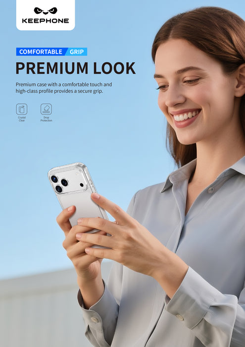 Keephone Hybrid Anti-Yellowing Ultra Clear TPU Case | iPhone 17 Series (HYBRID)
