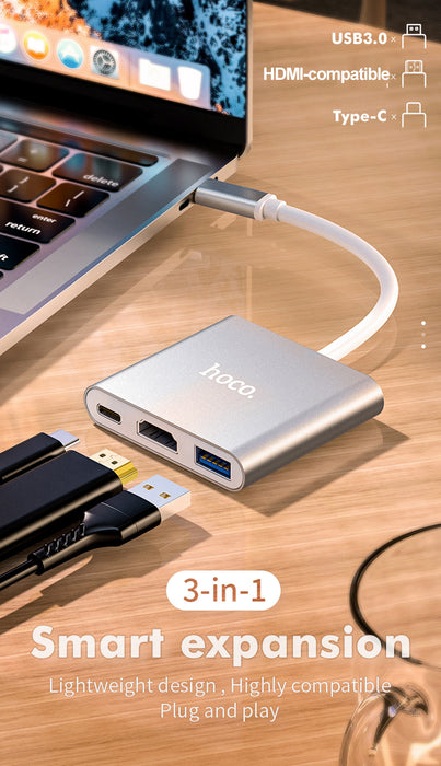 Type-C to HDMI / USB 3.0 / PD USB-C 3 in 1 Adaptor Hub