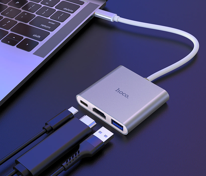 Type-C to HDMI / USB 3.0 / PD USB-C 3 in 1 Adaptor Hub