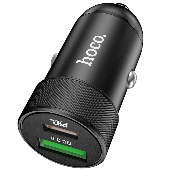 20W USB-C & USB-A Dual Super Fast Car Charger (PD 20W + QC 3.0)